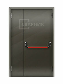 Полуторная глухая противопожарная дверь ДПМ-02 2 типа без порога